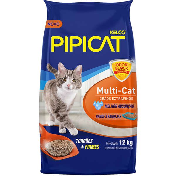 Areia Sanitária Kelco Pipicat Multicat 12 Kg