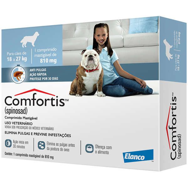 Antipulgas Elanco Comfortis 810 mg para Cães de 18 a 27 Kg