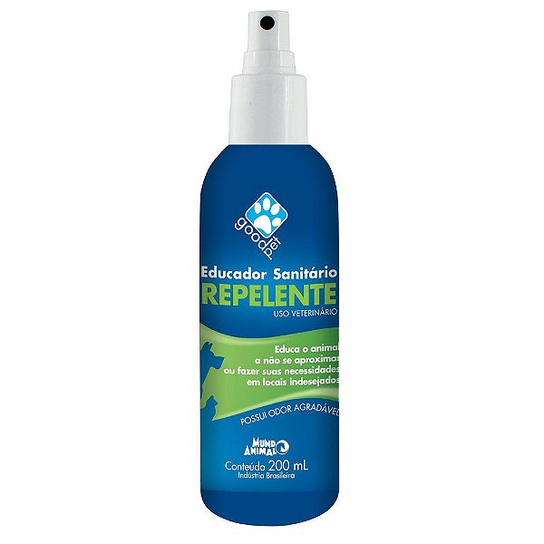 Repelente Educador Sanitário Mundo Animal Good Pet Para Cães E Gatos - 200 Ml