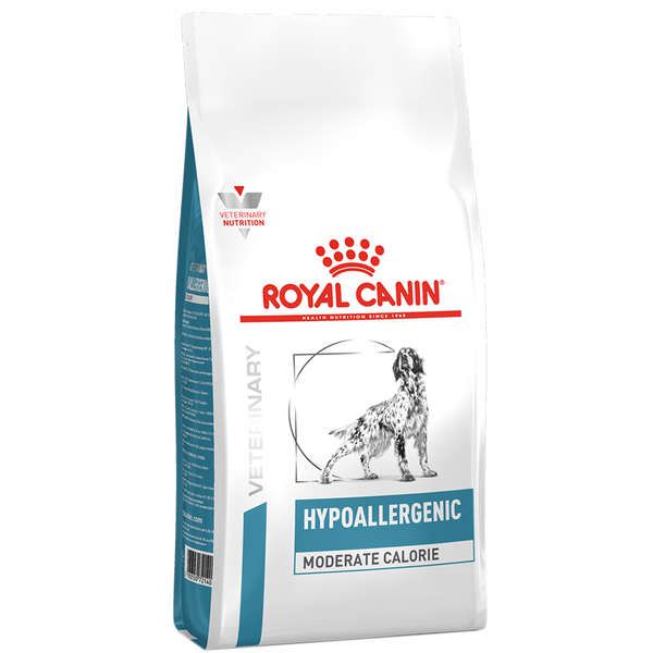 Ração Royal Canin Veterinary Hypoallergenic Moderate Calorie para Cães Adultos