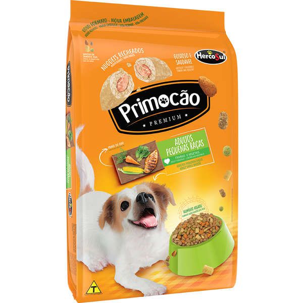 Ração Primocão Premium Original Frango e Vegetais para Cães Adultos de Raças Pequenas