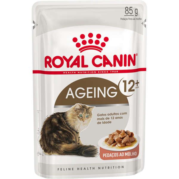 Ração Royal Canin Sachê Feline Health Nutrition Ageing +12 para Gatos Idosos 85g