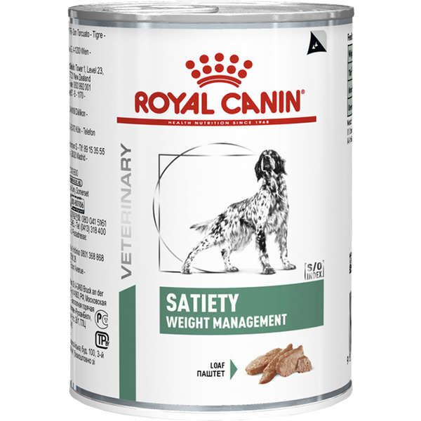 Ração Royal Canin Lata Canine Veterinary Diet Satiety Support Wet para Cães Adultos Obesos