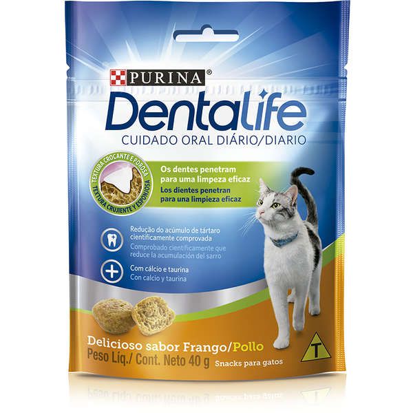 Snack Purina Dentalife para Gatos Sabor Frango 40g