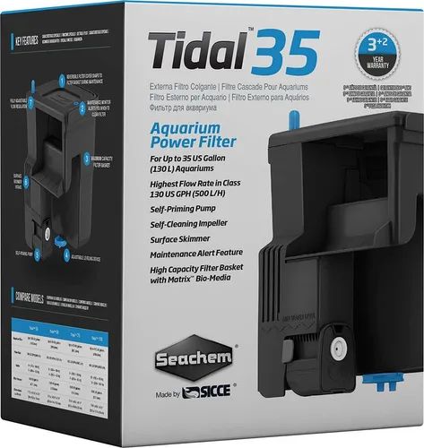 Filtro Externo Seachem Tidal 35 (até 130L) 500L/h 6W