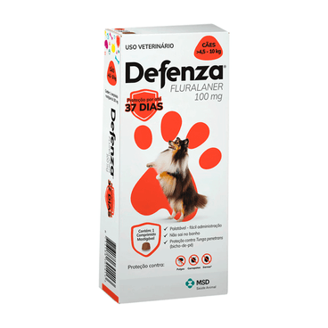 Antiparasitário MSD Defenza 100mg para Cães 4,6 a 10Kg