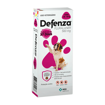 Antiparasitário MSD Defenza 560mg para Cães de 41 a 56Kg