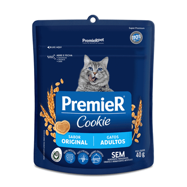 Cookie Premier Sabor Original para Gatos Adultos 40g
