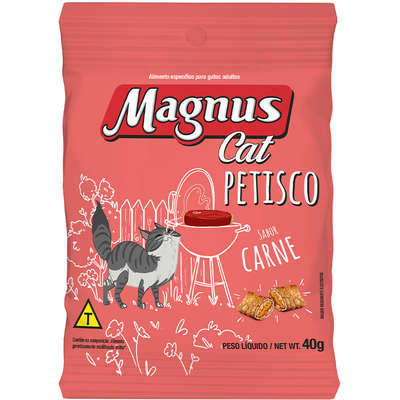 Petisco Magnus Cat Carne para Gatos Adultos 40g