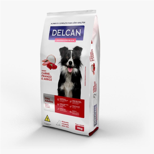 Ração Delcan Super Premium Cães Adultos 15 Kg