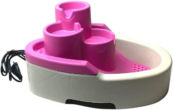 Fonte DuraPets Bivolt Rosa para Cães e Gatos 2,5L