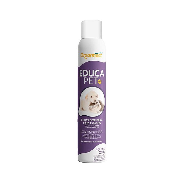 Educador Organnact Educa Pet para Cães e Gatos Aerossol 400 mL