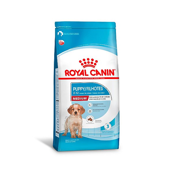 Ração Seca Royal Canin Medium Puppy para Cães Filhotes de Porte Médio 2,5 Kg
