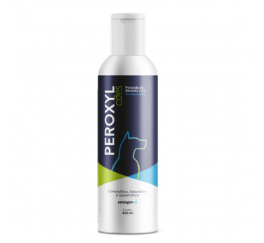 Shampoo Antibacteriano Peroxyl 2,5% Centagro para Cães - 420ml