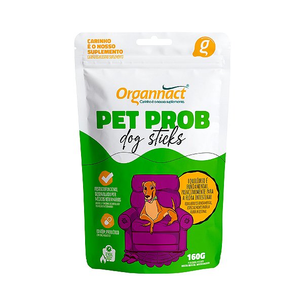 Suplemento Organnact Pet Prob Dog Sticks para Cães 160g