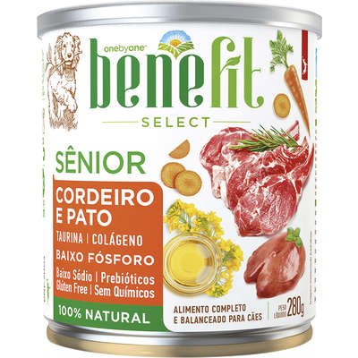 Ração Úmida Lata Fresh Fit Sênior Cordeiro e Pato para Cães Idosos - 280g