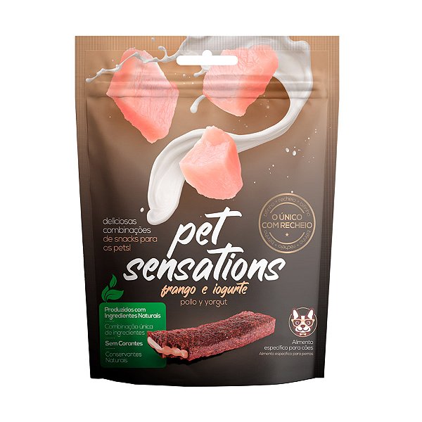 Snack Petitos Pet Sensations para Cães Sabor Frango e Iogurte 65g