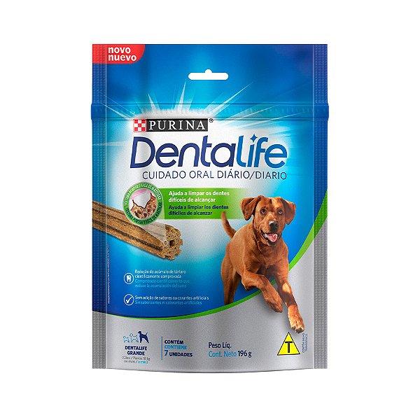 Snack Purina Dentalife para Cães Raças Grandes 196g