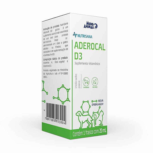 Nutrisana Aderocal D3 Mundo Animal 20 ml