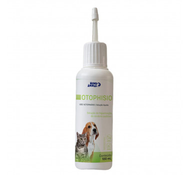 Solução Otológica Otophisio Mundo Animal para Cães e Gatos 100ml