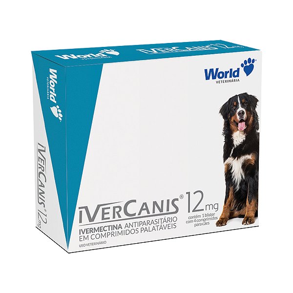 Antiparasitário IverCanis World 12mg para Cães de 60kg