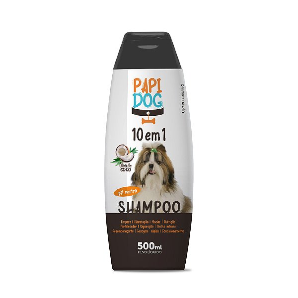 Shampoo e Condicionador 10 em 1 Papi Dog 500 mL