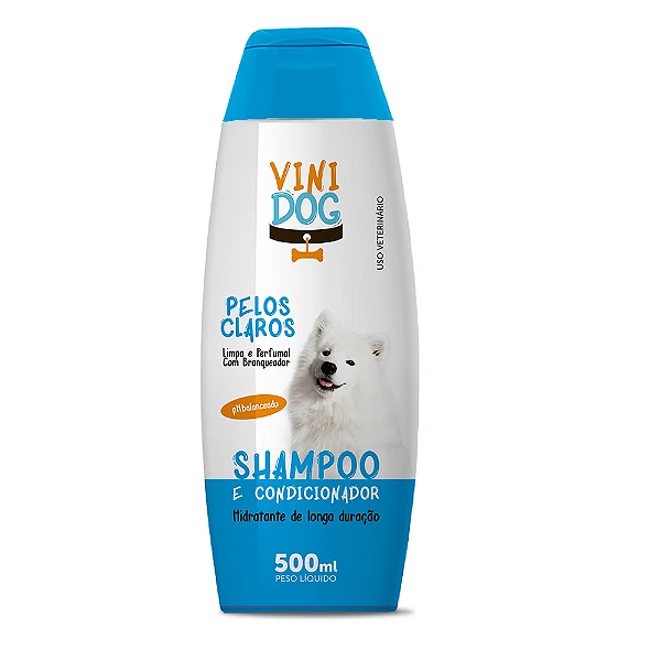 Shampoo e Condicionador Vini Dog Pelos Claros 500 mL