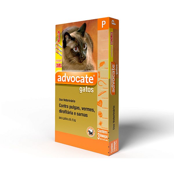 Antipulgas Combo Advocate para Gatos de até 4kg 0,4ml