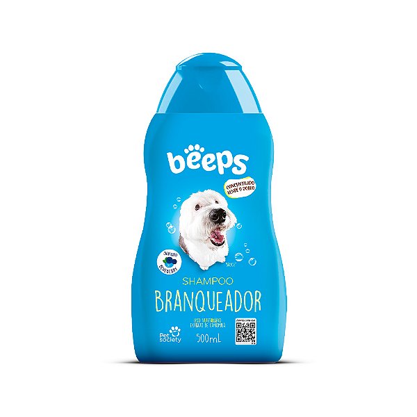 Shampoo Beeps Branqueador para Cães e Gatos 500ml