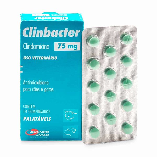 Clinbacter Agener União 14 comprimidos para Cães e Gatos