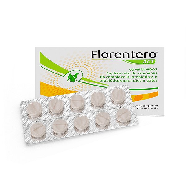 Suplemento Bioctal Florentero ACT para Cães e Gatos 10 comprimidos