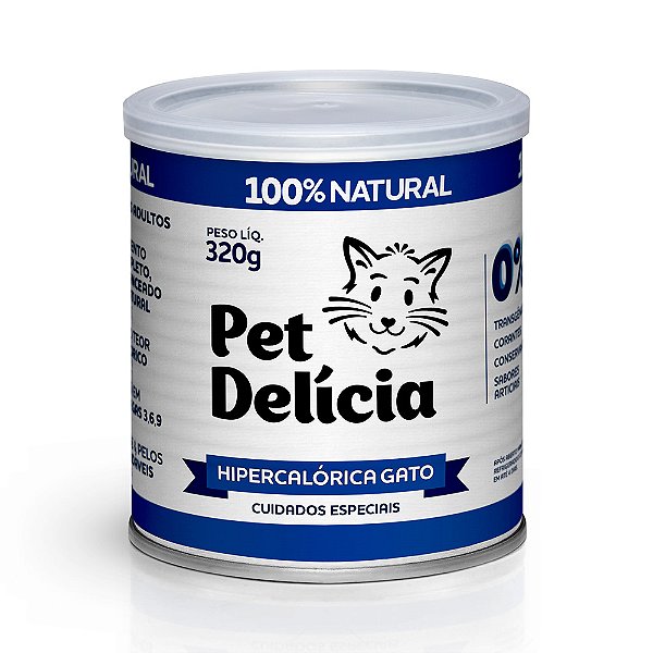 Ração Úmida Natural Pet Delícia Hipercalórica Gato para Gatos Adultos 320 g