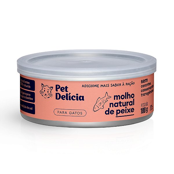 Molho Natural Pet Delícia Peixe para Gatos 100 g