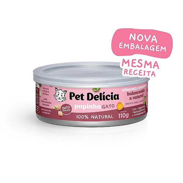 Ração Úmida Natural Pet Delícia Papinha para Gatos Filhotes 110 g