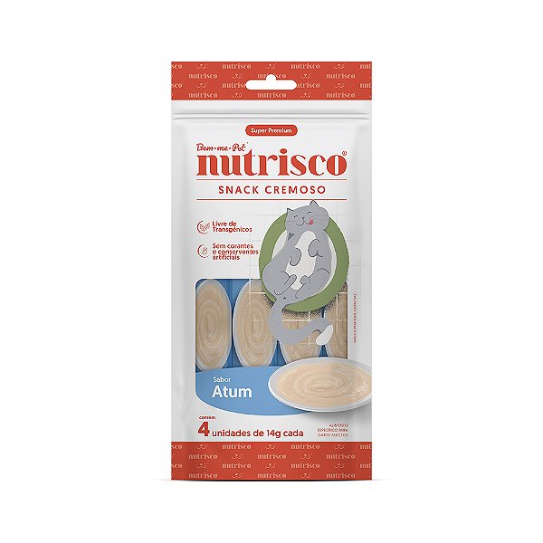 Snack Nutrisco Cremosos para Gatos Adultos Sabor Atum 56g