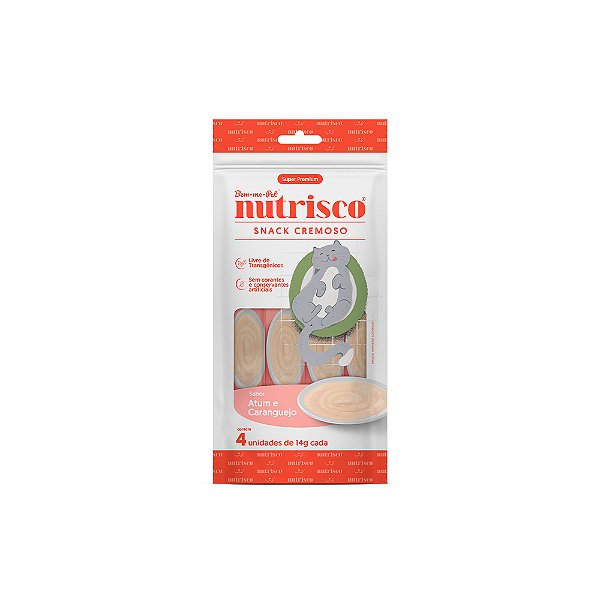 Snack Cremoso Nutrisco Sabor Atum e Caranguejo para Gatos 56g