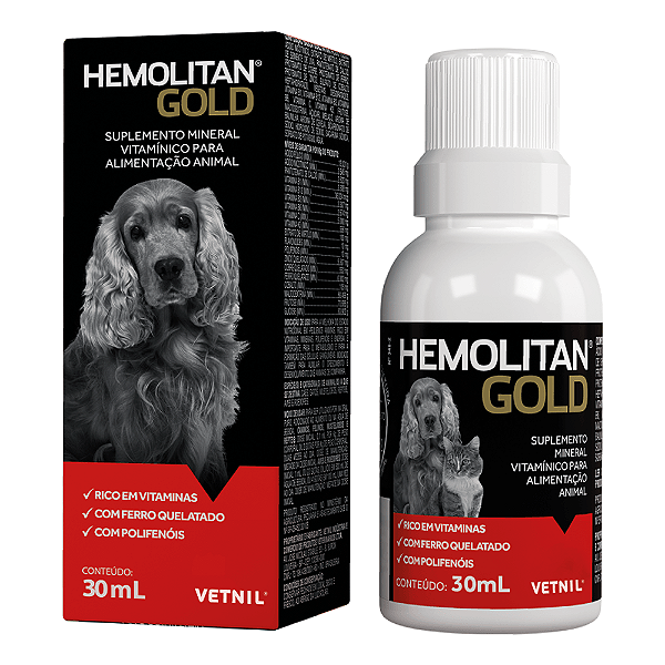 Suplemento Vetnil Hemolitan Gold 30ml