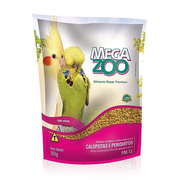 Ração Megazoo para Calopsitas e Periquitos PM-13 300g