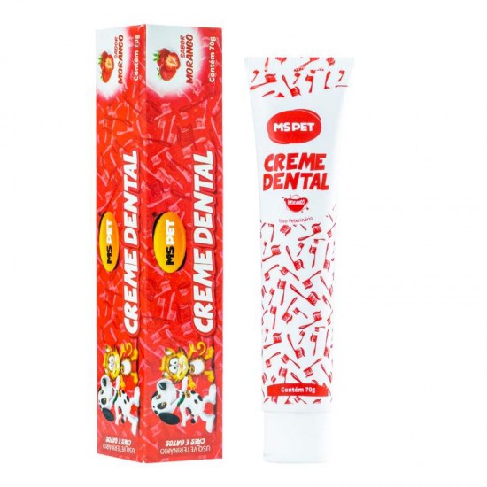 Creme Dental Pet Sabor Morango 70g