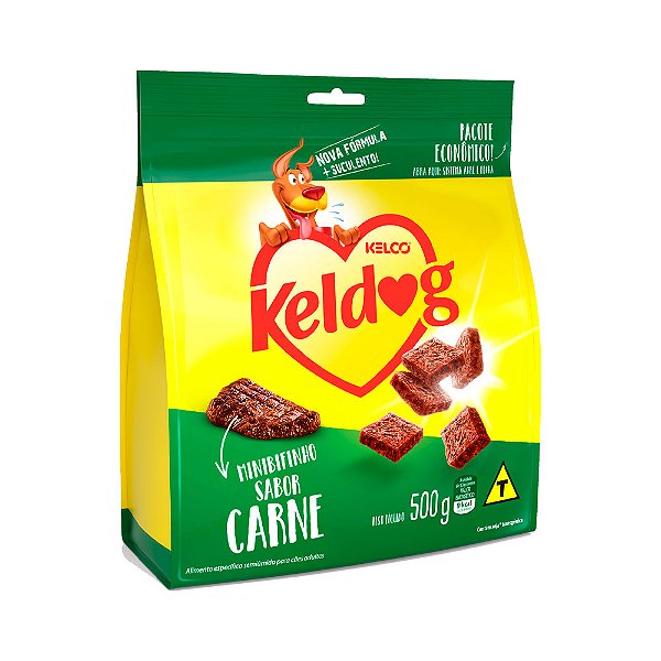 Bifinho KelDog Mini para Cães Adultos Sabor Carne 500g