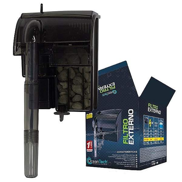 Filtro Externo Ocean Tech Hang On Aquários Hf-100 Ot 180L/h