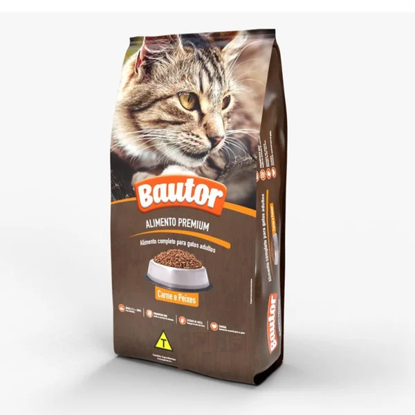 Ração Bautor para Gatos Castrados Sabor Frango e Cereais 20Kg