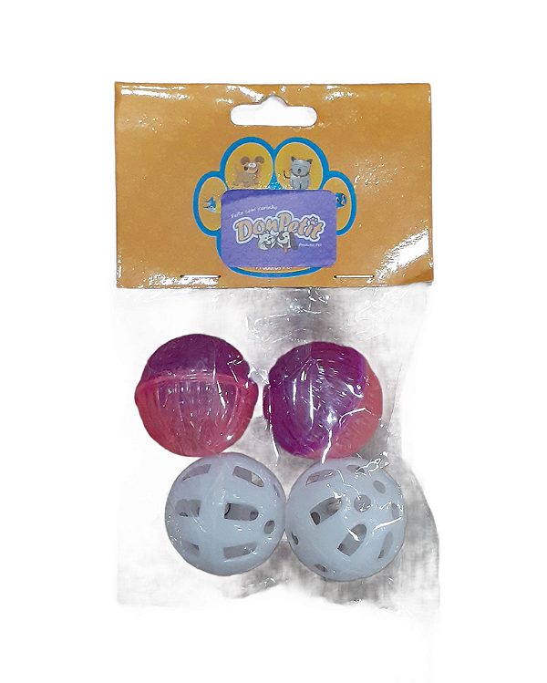 Brinquedo Kit 4 Bolas c/ Guizo