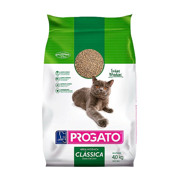 Areia Higiênica ProGato Clássica para Gatos 4 Kg