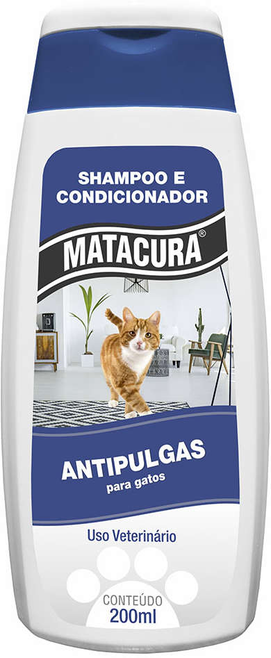 Shampoo e Condicionador Matacura Antipulgas para Gatos 200ml