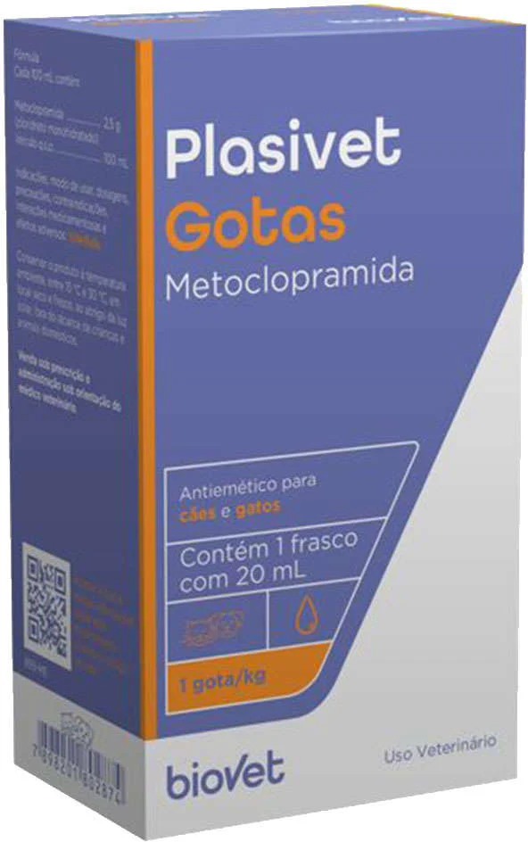 Antiemético Biovet Plasivet em Gotas 20 ml