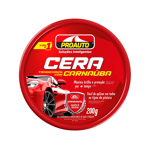 Cera Pasta Tradicional com Carnaúba Proauto 200g