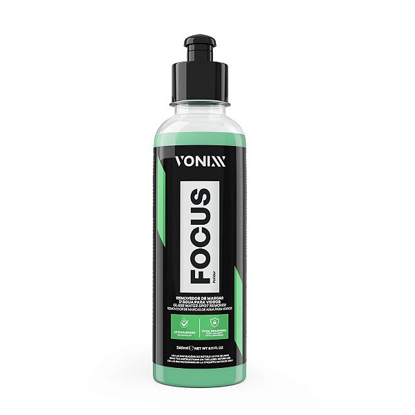 Restaurador de Vidros Focus Vonixx 240ml Polidor Remove Manchas e Marcas D’água