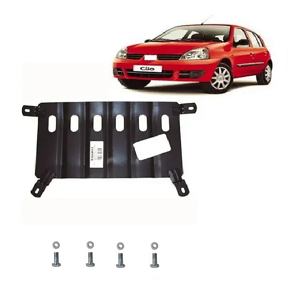 Protetor Cárter Peito Aço Clio 2003 2004 05 06 07 A 2016