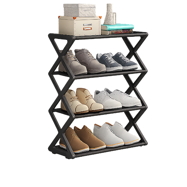 SAPATEIRA DE PLASTICO TECIDO TNT E METAL 42,3X18,5X49 CM